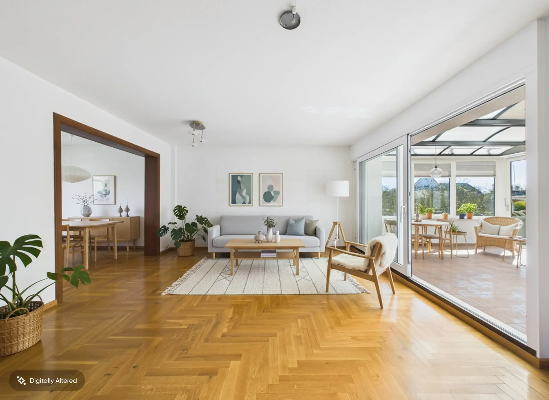 KI bearbeitetes Wohnzimmer